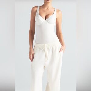 SKIMS Underwire Cotton Jersey Bodysuit